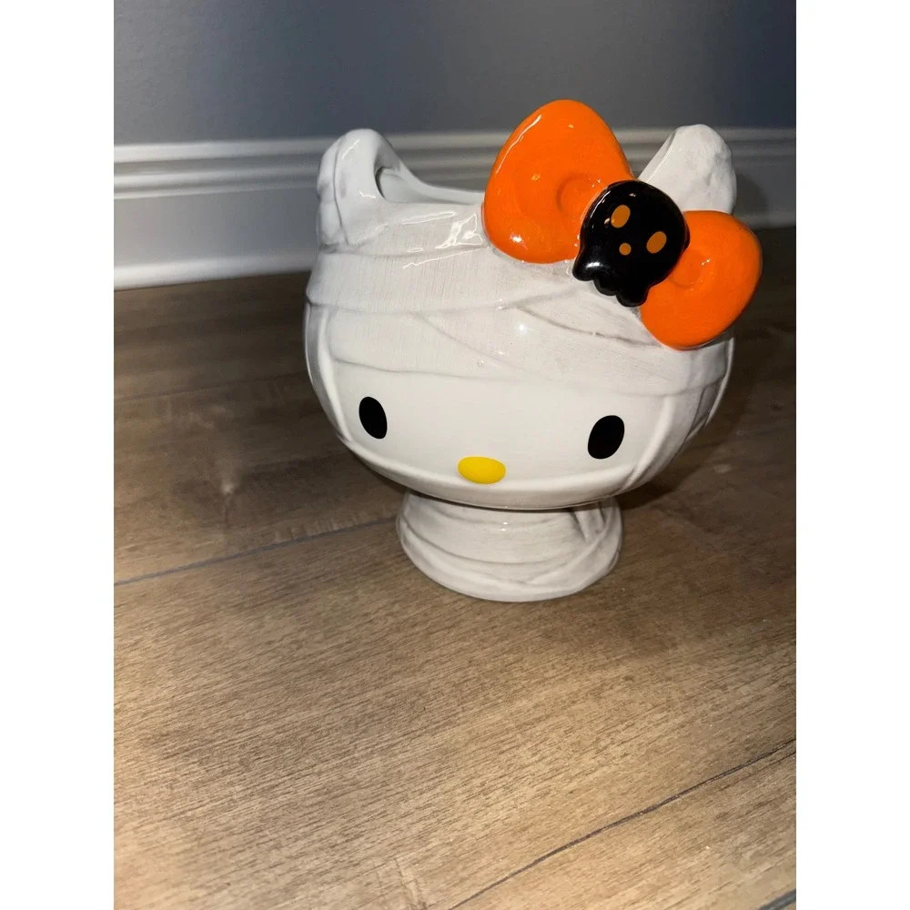 Hello Kitty Mummy Halloween Blue Sky Clayworks Decor cnady bowl